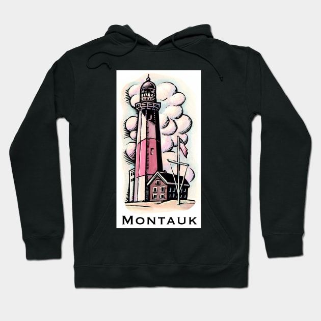 Montauk Lighthouse Hoodie by Lisa Haney